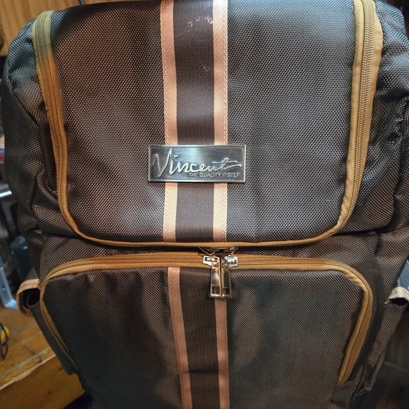 Vincent Hunter Green and Tan Backpack display picture 2
